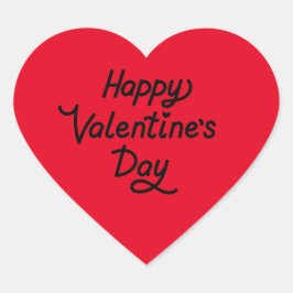 Adesivo Coração Coração Personalizar Vermelho do feliz dia de os n