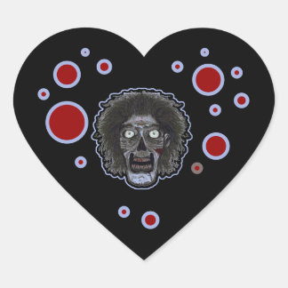 Adesivo Coração Coração Preto de Zumbi