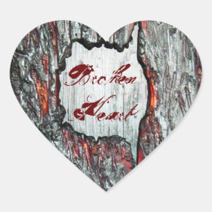 Adesivo Coração Coração Quebrado