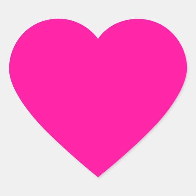 Adesivo Coração Coração Rosa Quente (Frente)