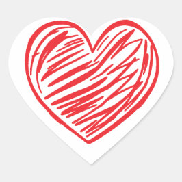 Adesivo Coração Coração vermelho