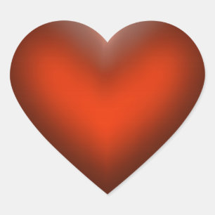 Adesivo Coração Coração Vermelho brilhante