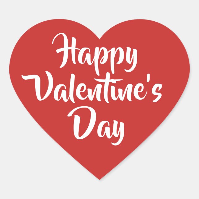 Adesivo Coração Coração vermelho romântico (Frente)