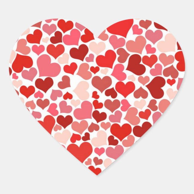 Adesivo Coração Corações Bonitos (Frente)