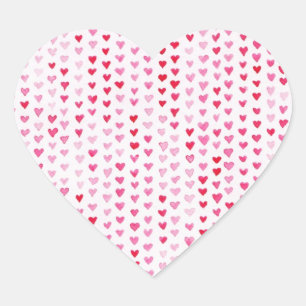 Adesivo Coração Corações de Aquarela