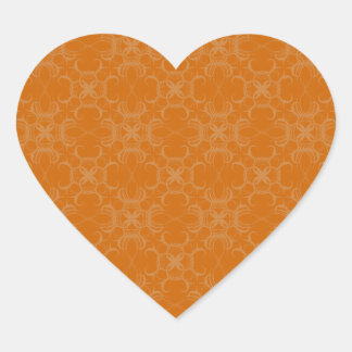 Adesivo Coração Corações de Casamento - Alarme de Padrões Laranja 