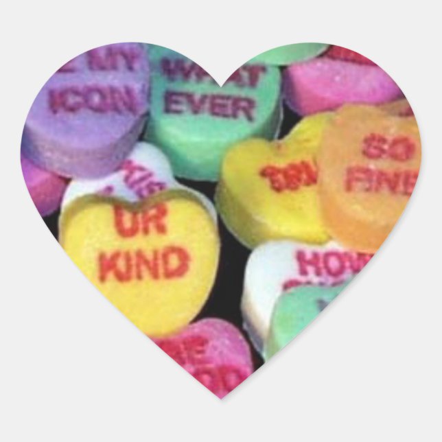 Adesivo Coração Corações de chocolate do Dia dos Namorados (Frente)