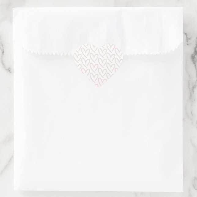Adesivo Coração Corações de Rosas claro (Bolsa)