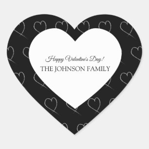 Adesivo Coração Corações Desenhados em Mão do dia de os namorados 