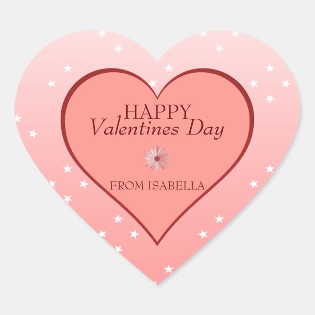 Adesivo Coração Corações e margarida (Frente)