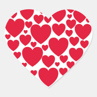 Adesivo Coração Corações vermelhos