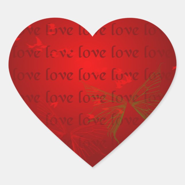 Adesivo Coração Corações Vermelhos namorados (Frente)