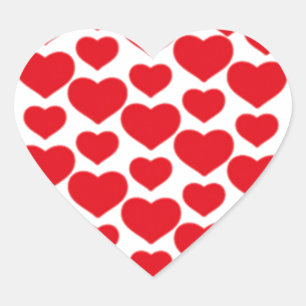 Adesivo Coração Corações vermelhos para Valentine -
