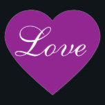 Adesivo Coração Cores Convidam Focos De Casamento Com Amor Roxo<br><div class="desc">Colors Invites Purple Love Casding Seals Envelope Seal Stickers Cor Complementando Roxos Selantes de Convite Personalizáveis Stickers - Os escritores do artigo de casamento geralmente se perguntam: quais designers de selos de casamento estão quentes este ano? Essas selas personalizáveis e decorativas de Casamento Púrpura e White Invite, são feitas para...</div>