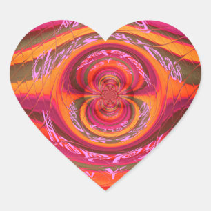 Adesivo Coração Cores Felizes Desenho de Feliz ano novo de Natal F