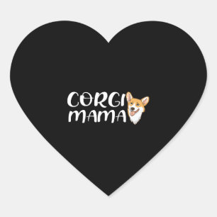 Adesivo Coração Corgi Mama - Para Mães Amantes Corgi