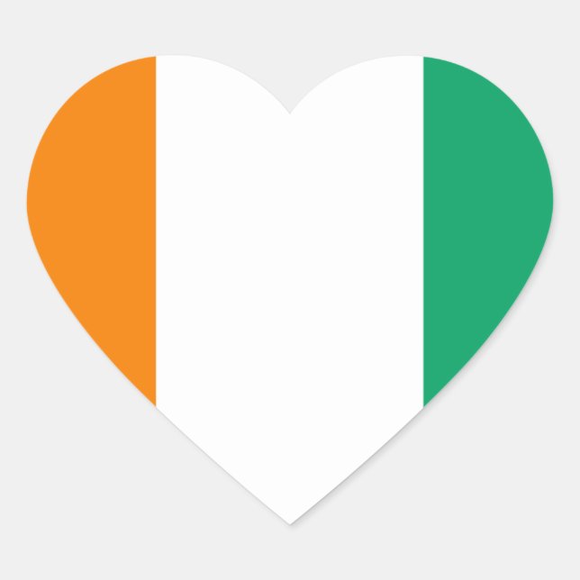 Adesivo Coração costa do marfim (Frente)