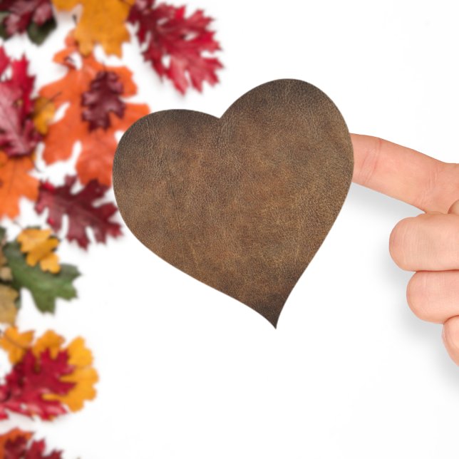 Adesivo Coração Couro Falsa do Velho Mundo (Criador carregado)