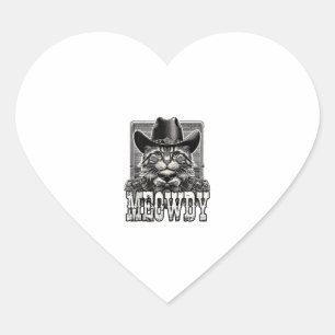 Adesivo Coração Cowboy parvoíce de gato miúdo miúdo miúdos miúdos 