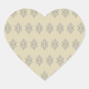 Adesivo Coração Cream Lace Heart Stickers