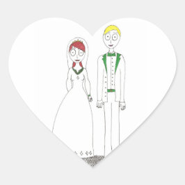 Adesivo Coração Creepy Wedding Irish