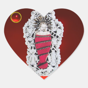 Adesivo Coração Criança Jesus,Antiguamente Papel de Natal Esculpi