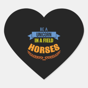 Adesivo Coração Criaturas míticas do cavalo da Unicórn Pony Unicor