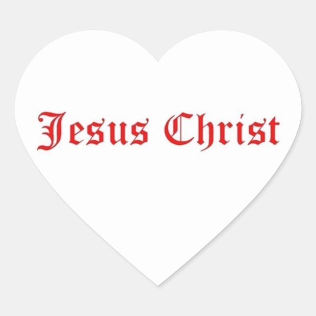 Adesivo Coração Cristo JESUS (Frente)