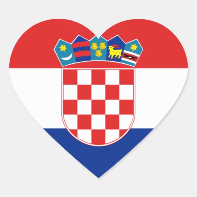 Adesivo Coração croácia (Frente)