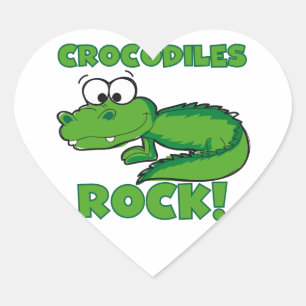 Adesivo Coração Crocodilos Rock