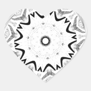 Adesivo Coração Cultura Africana vibrante: Uma fusão rosa e ciano