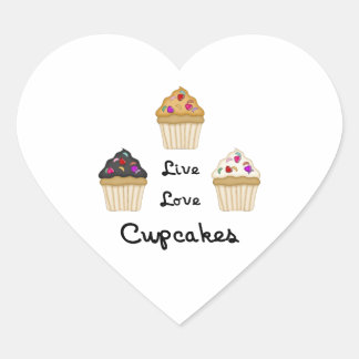 Adesivo Coração Cupcakes Ao Vivo