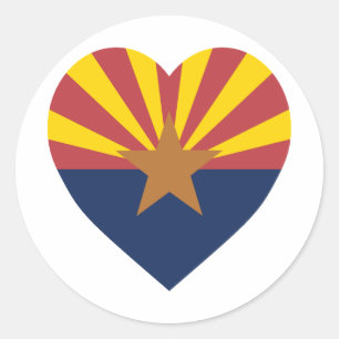 Adesivo Coração da bandeira da arizona