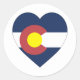 Adesivo Coração da bandeira de Colorado (Frente)