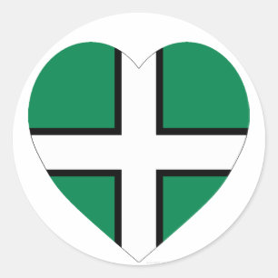 Adesivo Coração da bandeira de Devon