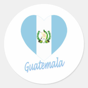 Adesivo Coração da bandeira de Guatemala