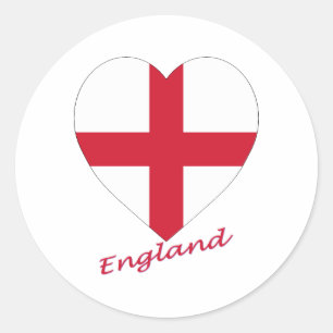 Adesivo Coração da bandeira de Inglaterra