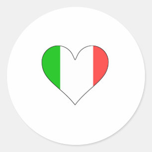 Adesivo Coração da bandeira de Italia