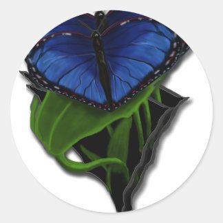 Adesivo Coração da Borboleta Azul