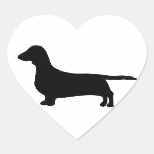 Adesivo Coração dachshund