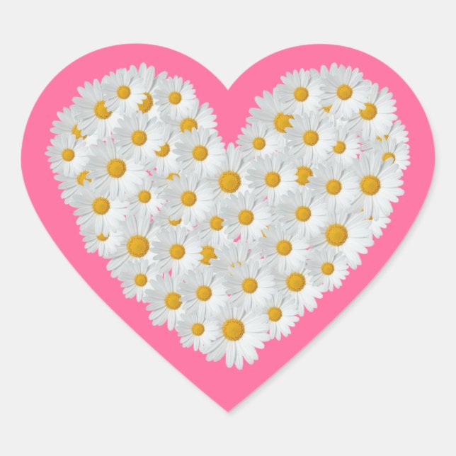 Adesivo Coração Daisy Heart (Frente)