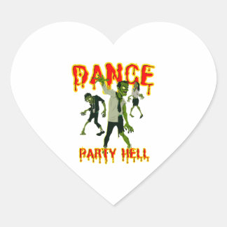 Adesivo Coração Dance Party Hell Dance Halloween