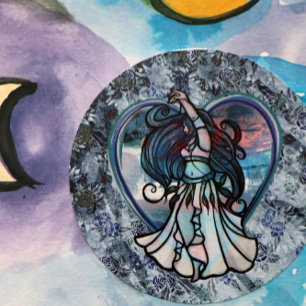 Adesivo Coração de Amor com Dançarino de Teal e Roxo