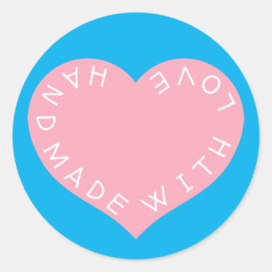 Adesivo Coração de Amor Rosa Feita à Mão