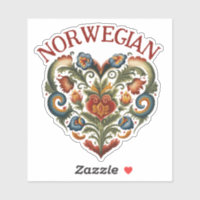 Coração de Arte Folk Norueguesa Rosemaling