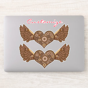 Adesivo Coração de Asas Steampunk com Garras Thunder_Cov