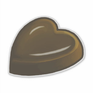 Adesivo Coração de chocolate adorável