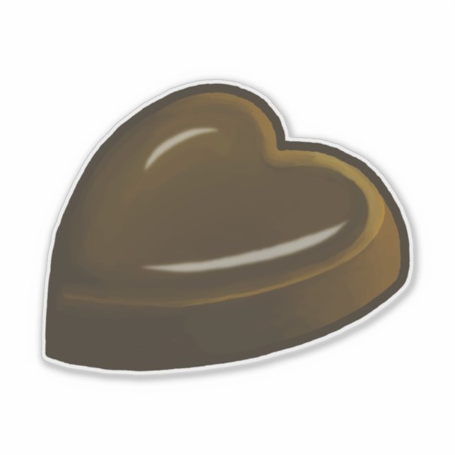 Adesivo Coração de chocolate adorável (Frente)
