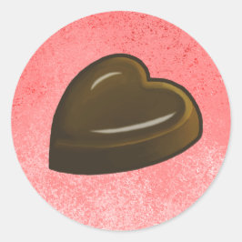 Adesivo Coração de Chocolate do Dia dos Namorados
