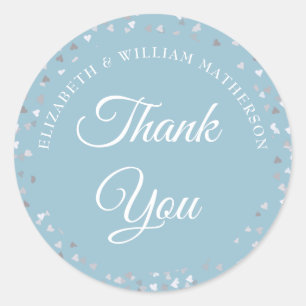 Adesivo Coração de Confete Roteiro Obrigado